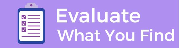 Evaluate what you find header