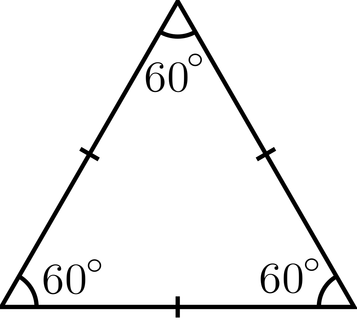 Triangle with equal sides