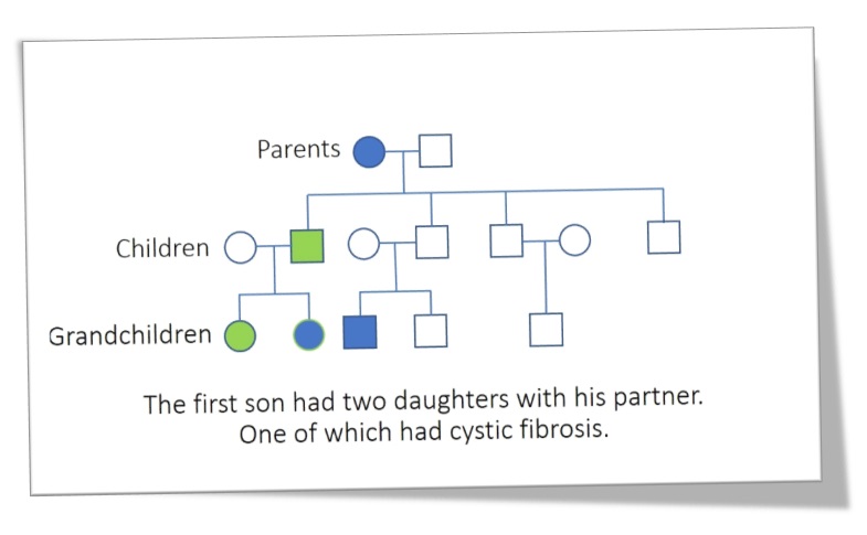 It is an example of a sex linked disease as only the males are affected.