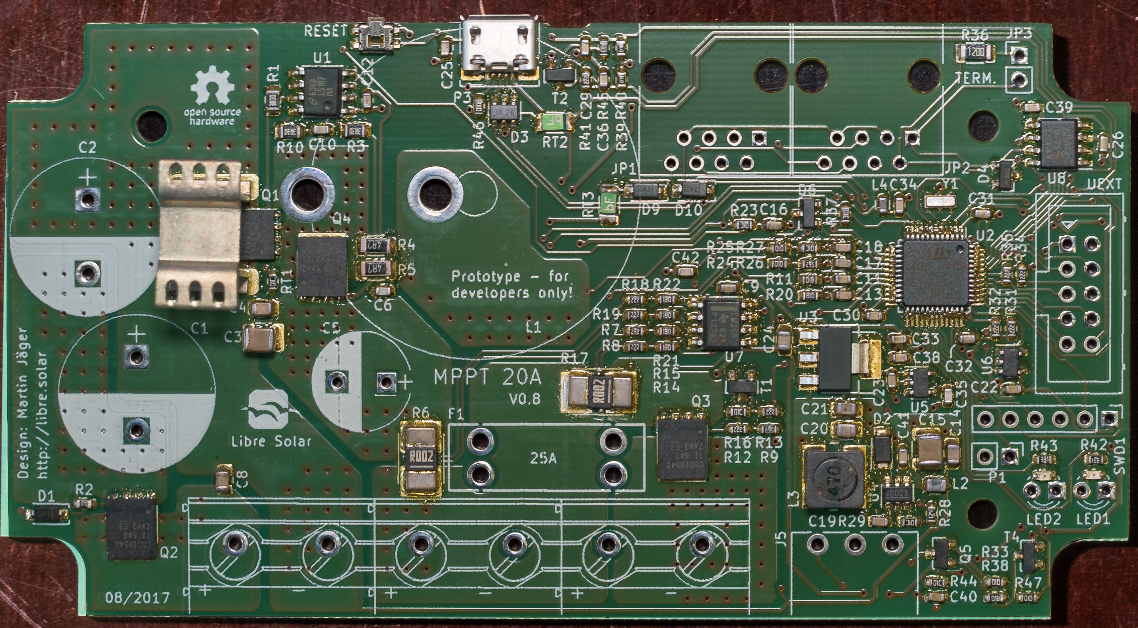 PCB with components
