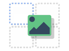 A green image button hovering over 4 empty boxes icon which represent a drag and drop interaction.