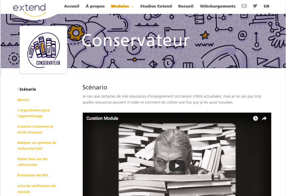 Image of Curator Module Homepage