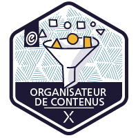 Organisateur de Contenus badge