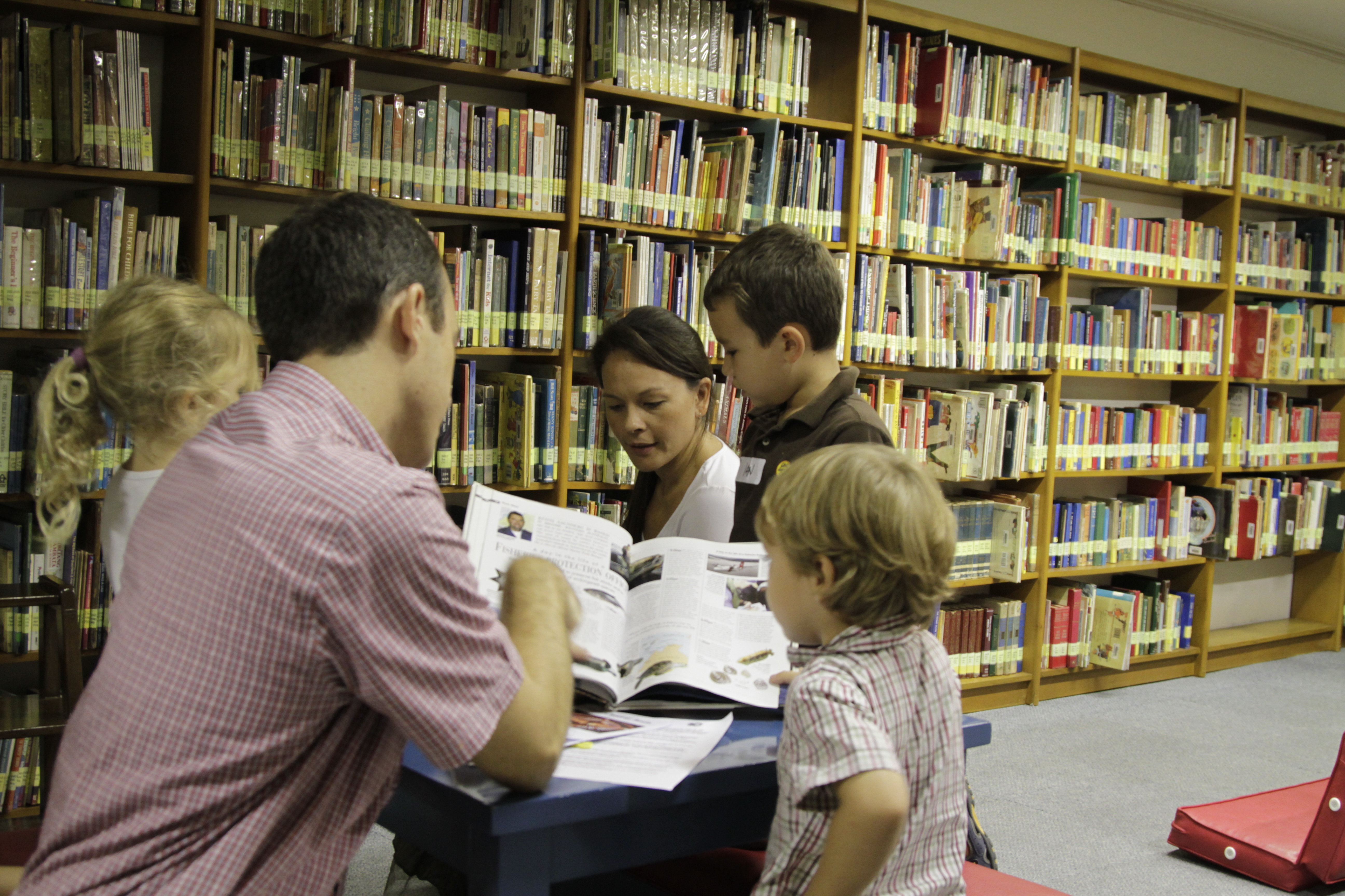 adult reading to children
