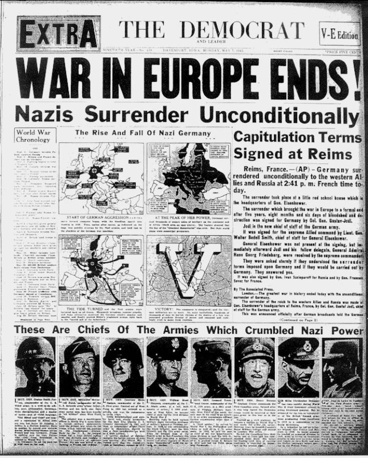 Medios Británicos difundiendo el fin de la guerra.