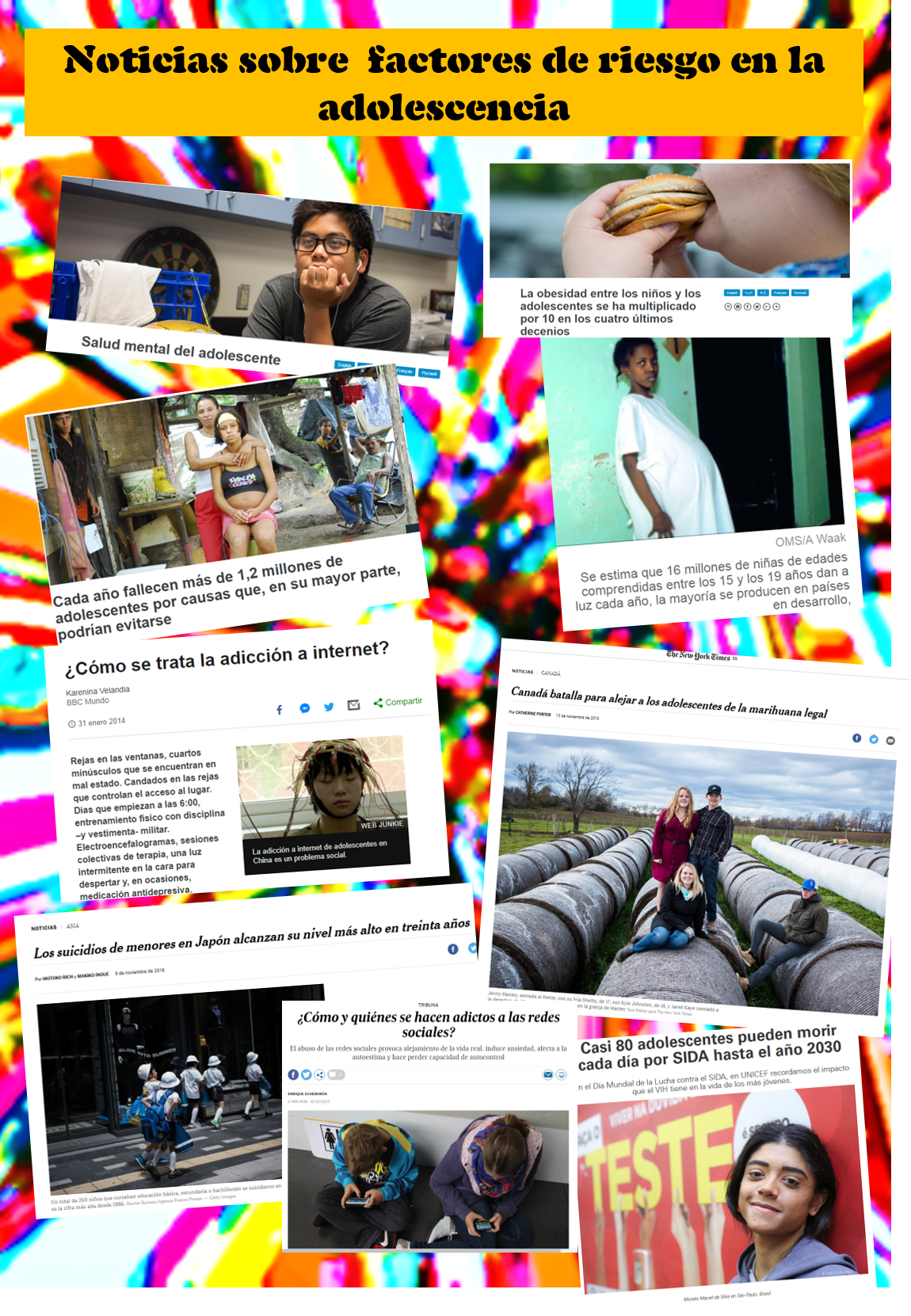 Fotos de noticias sobre los factores de riesgo en la adolescencia