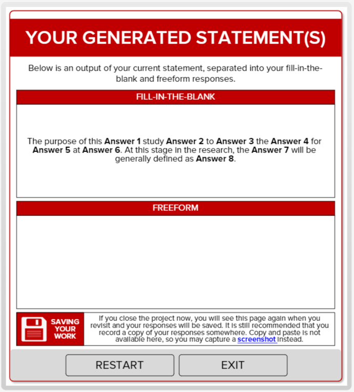 Scripting Your Research Purpose Statement your generated statement slide