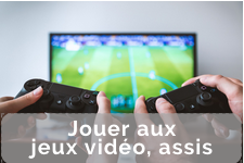 Jouer assis au jeux vidéo