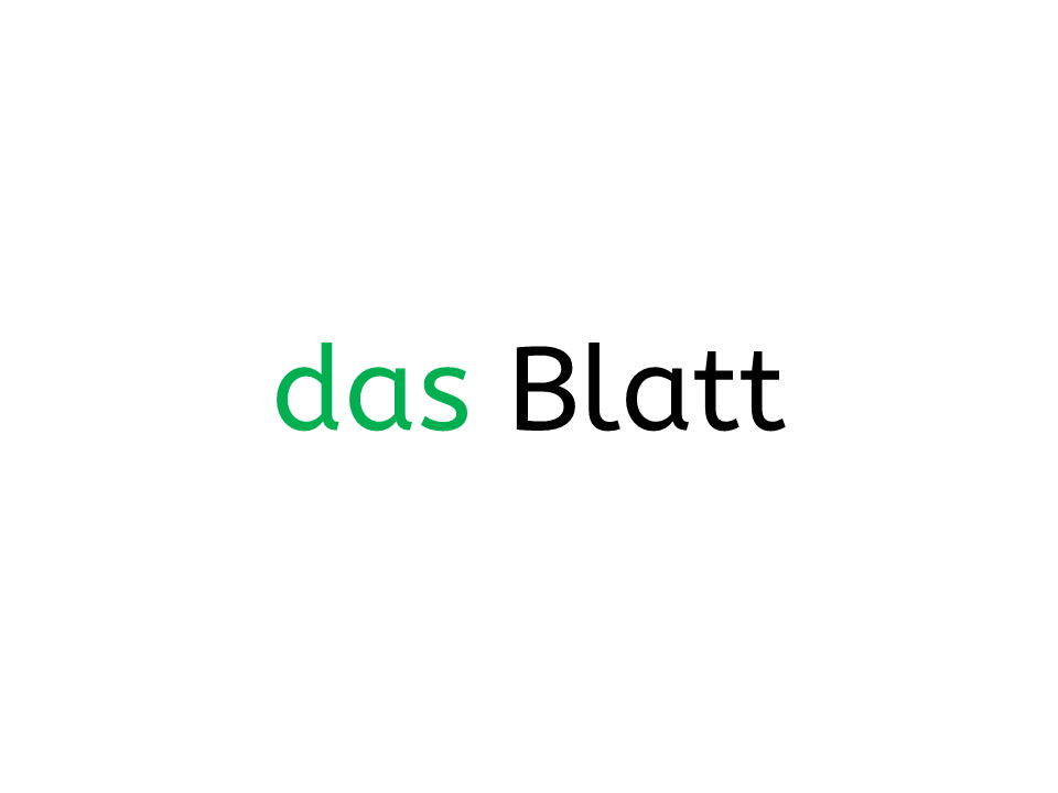 das Blatt