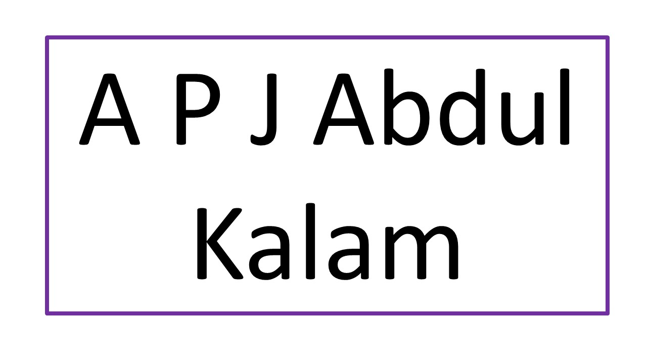 APJ Abdulkalam