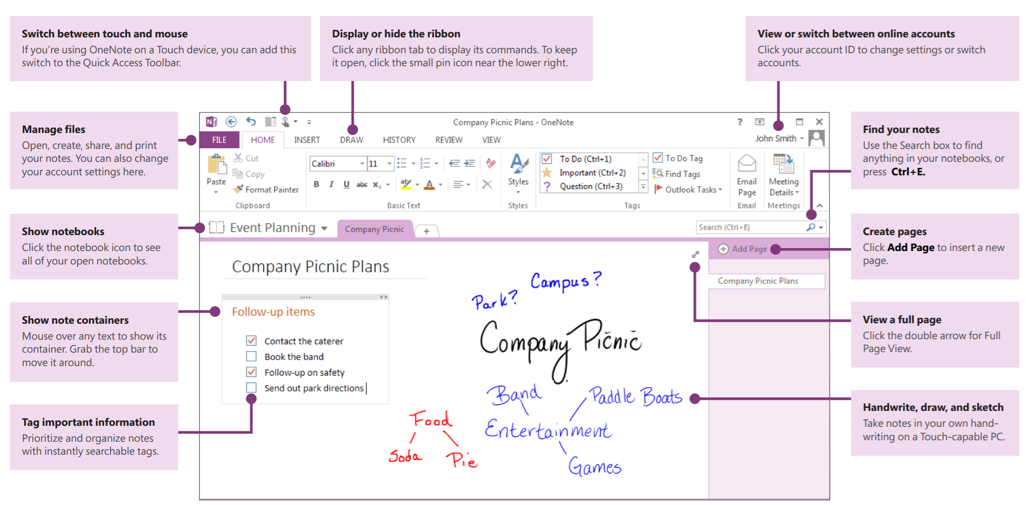 onenote sort todo list