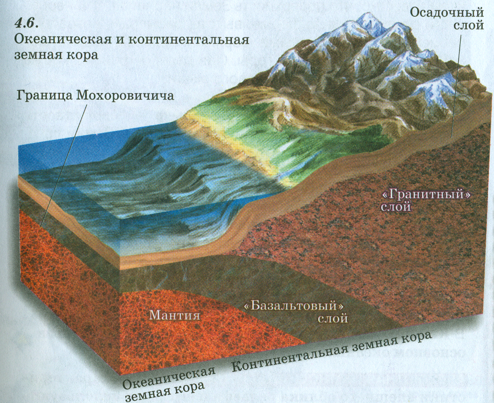 Какие породы образуются в глубине земной коры. Состав земной коры Геология. Осадочный гранитный базальтовый слой. Океаническая литосфера.