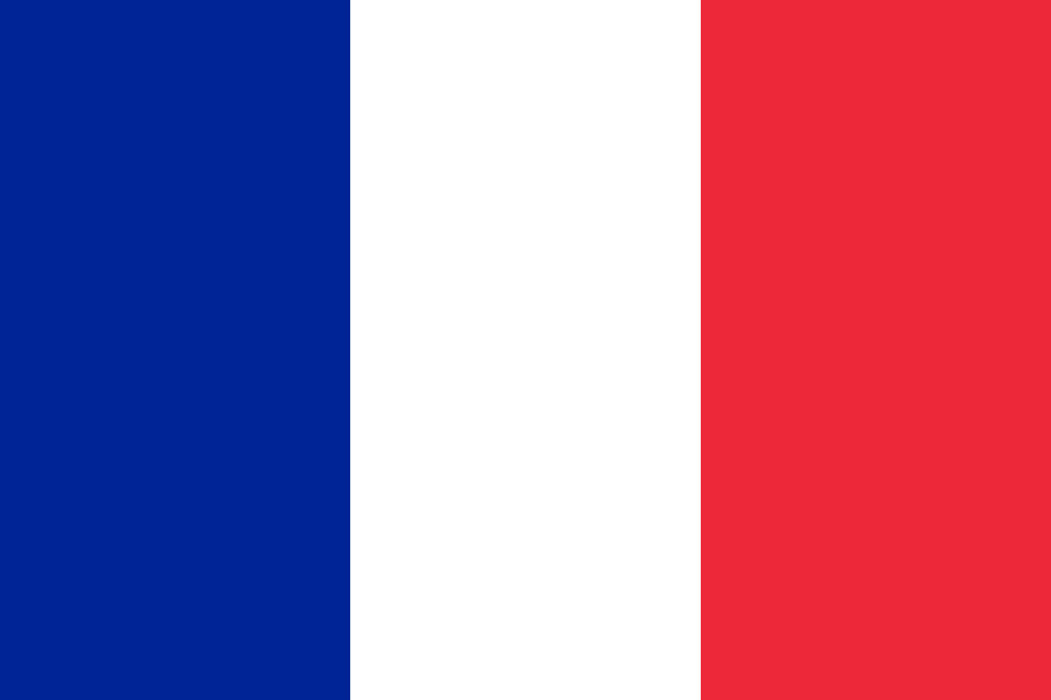 a flag with three vertical stripes of blue white and red