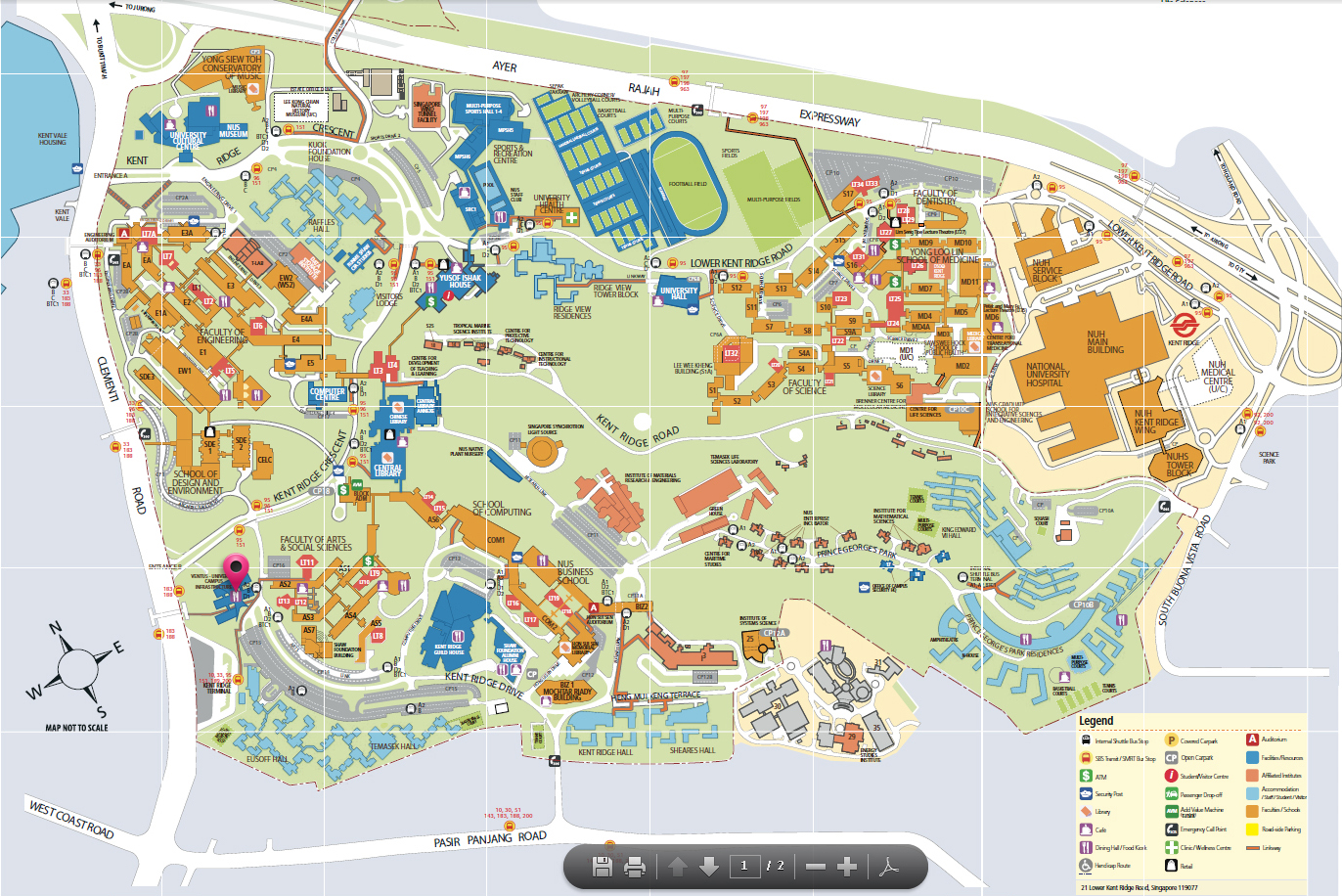 National University Of Singapore Campus Map - United States Map