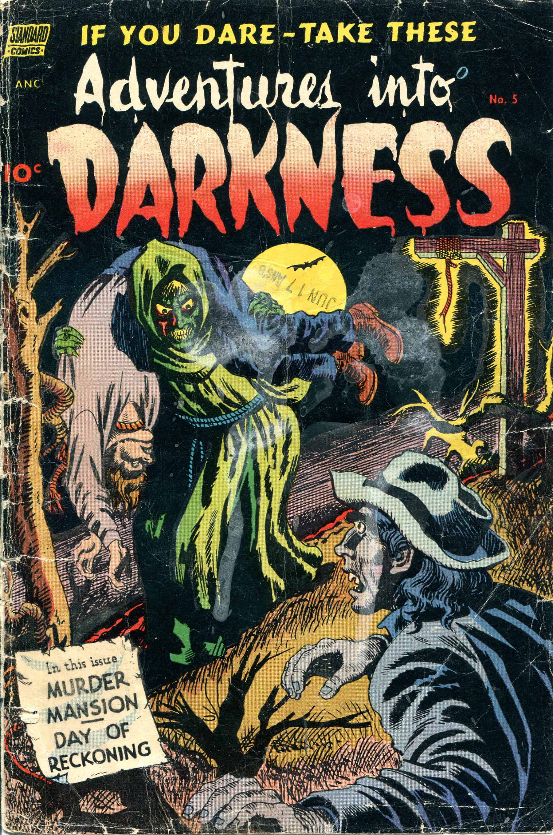 Cover for Adventures in Darkness #5 (1952)