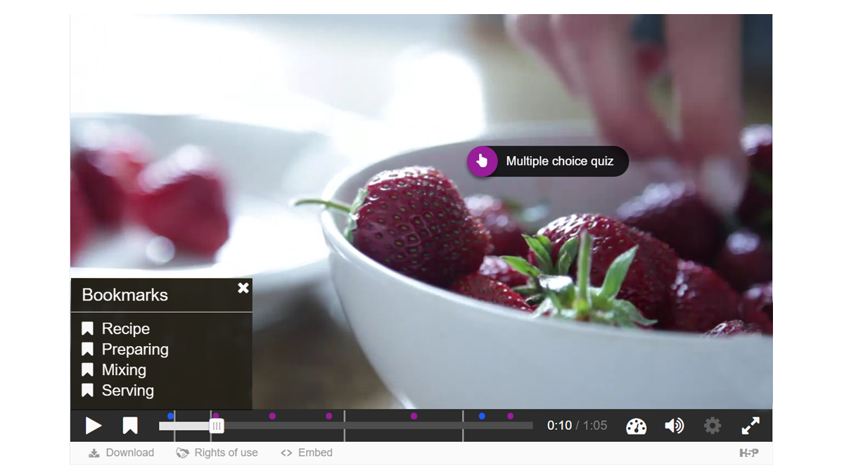 Bookmarks menu